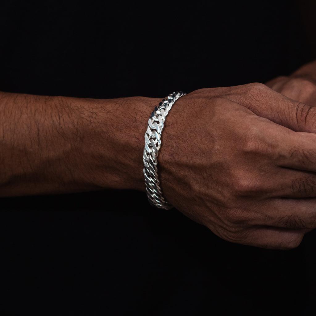 Pulseira Grumet Dupla 13mm - Prata 925