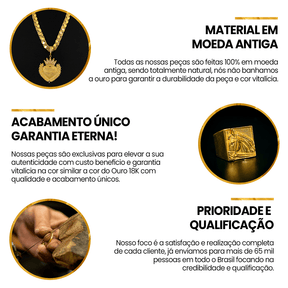 CORRENTE CADEADO 8MM + PINGENTE CIFRÃO