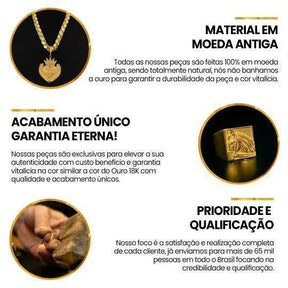 CORRENTE TIJOLINHO QUINADA 1MM + PINGENTE CRUZ VAZADA
