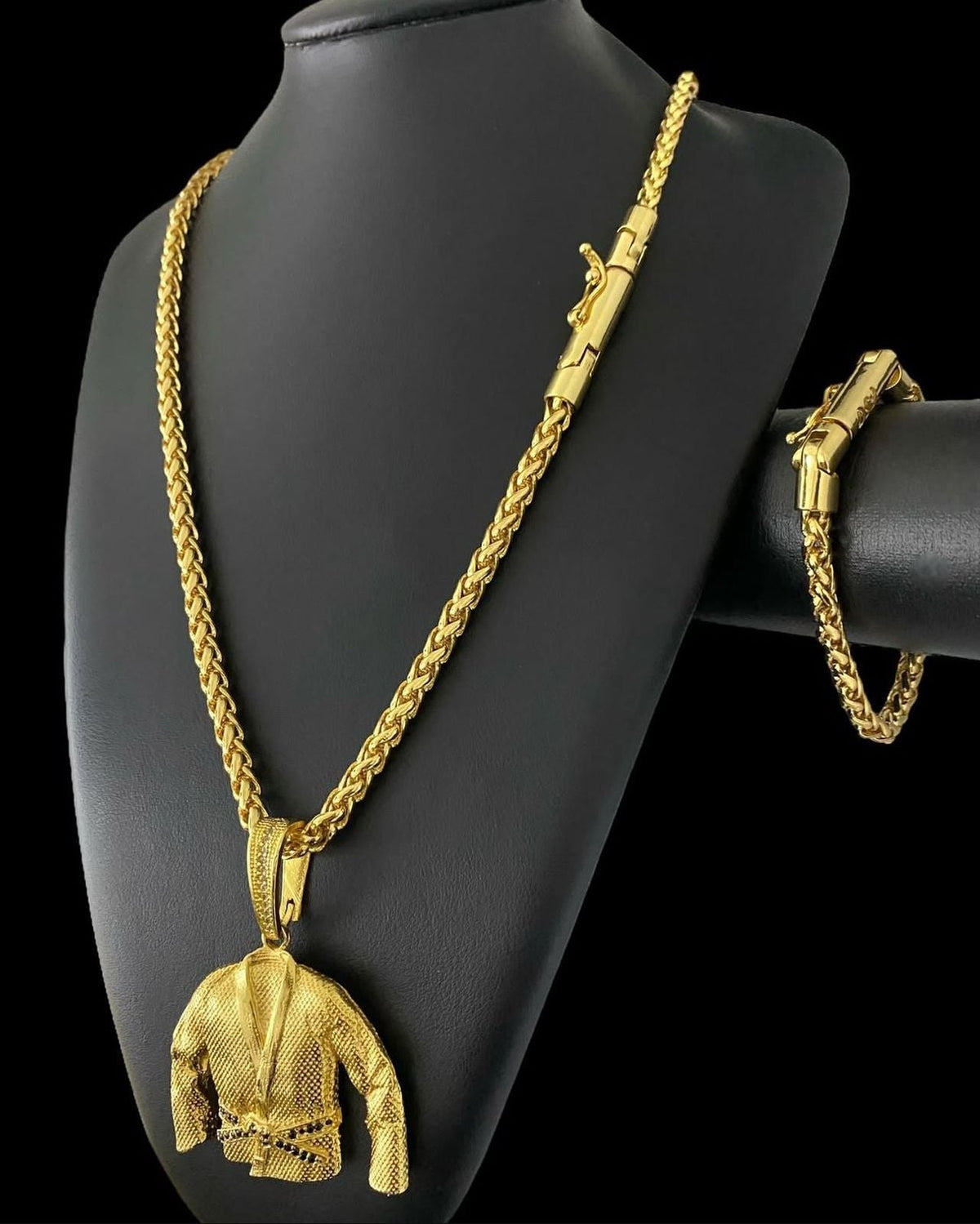 KIT ELO BAIANO+ PINGENTE FAIXA BANHADO OURO