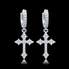 Brincos Masculinos de Prata Argola Vitoriano cravejados