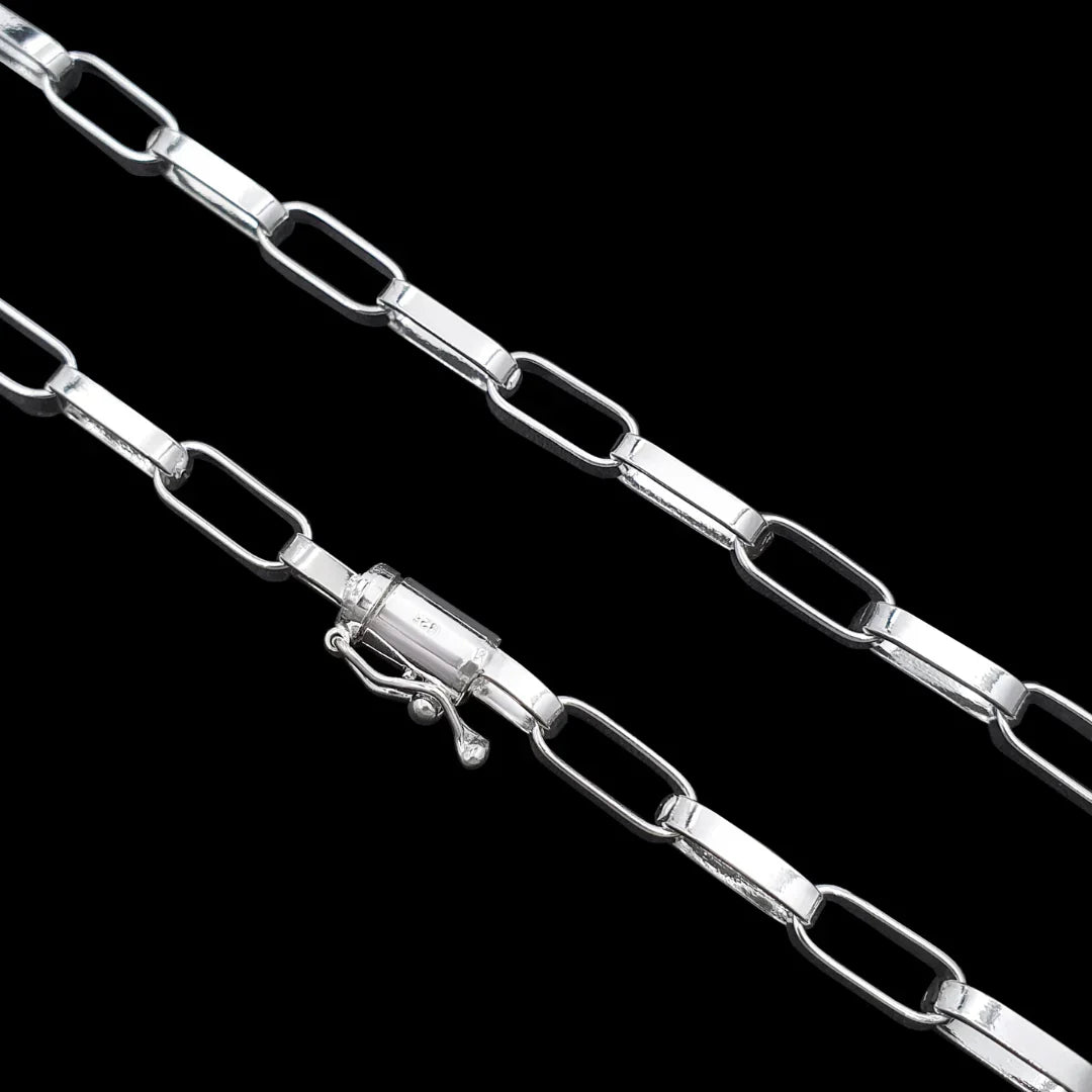 Corrente Cartier 4mm fecho canhão Prata 925