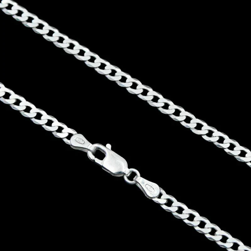 Corrente Grumet Escama 3,5mm 60cm Prata 925