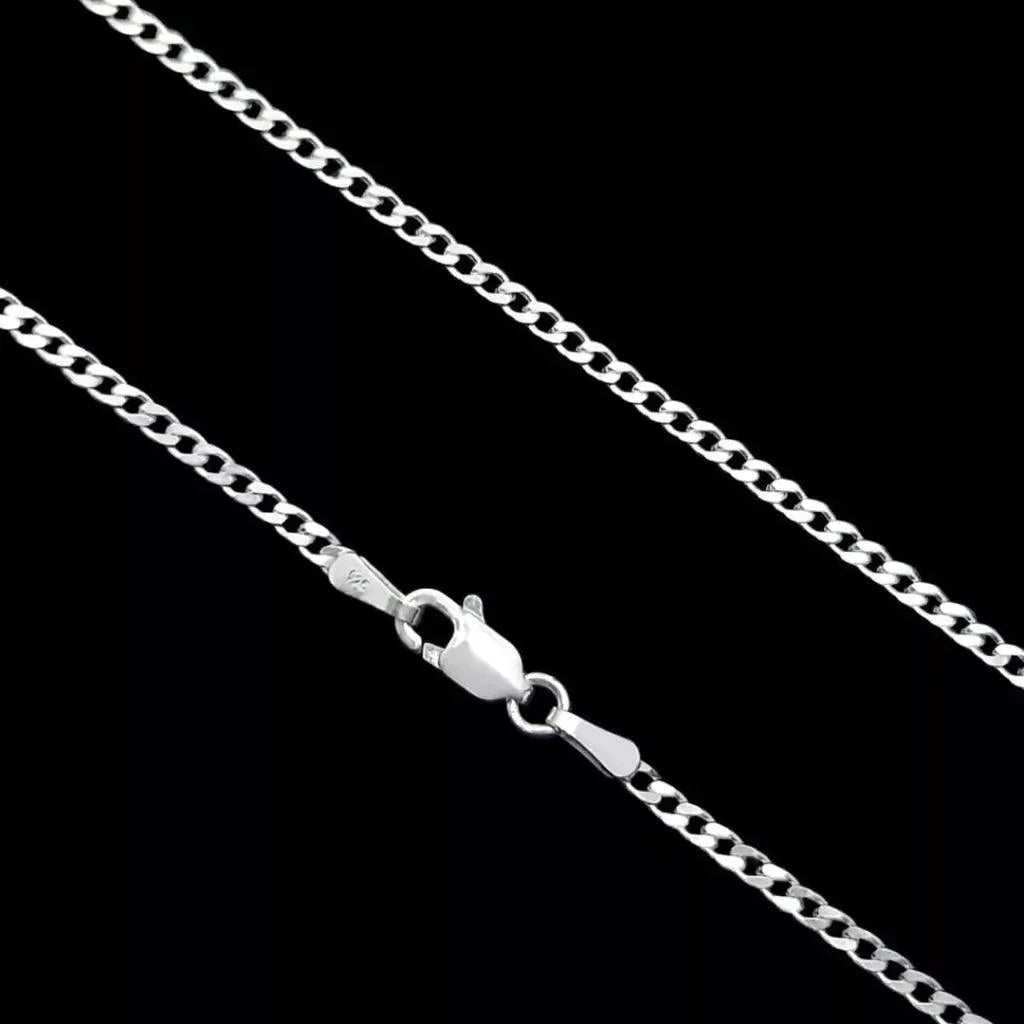 Corrente Grumet Escama 1,5mm 60cm - Prata 925