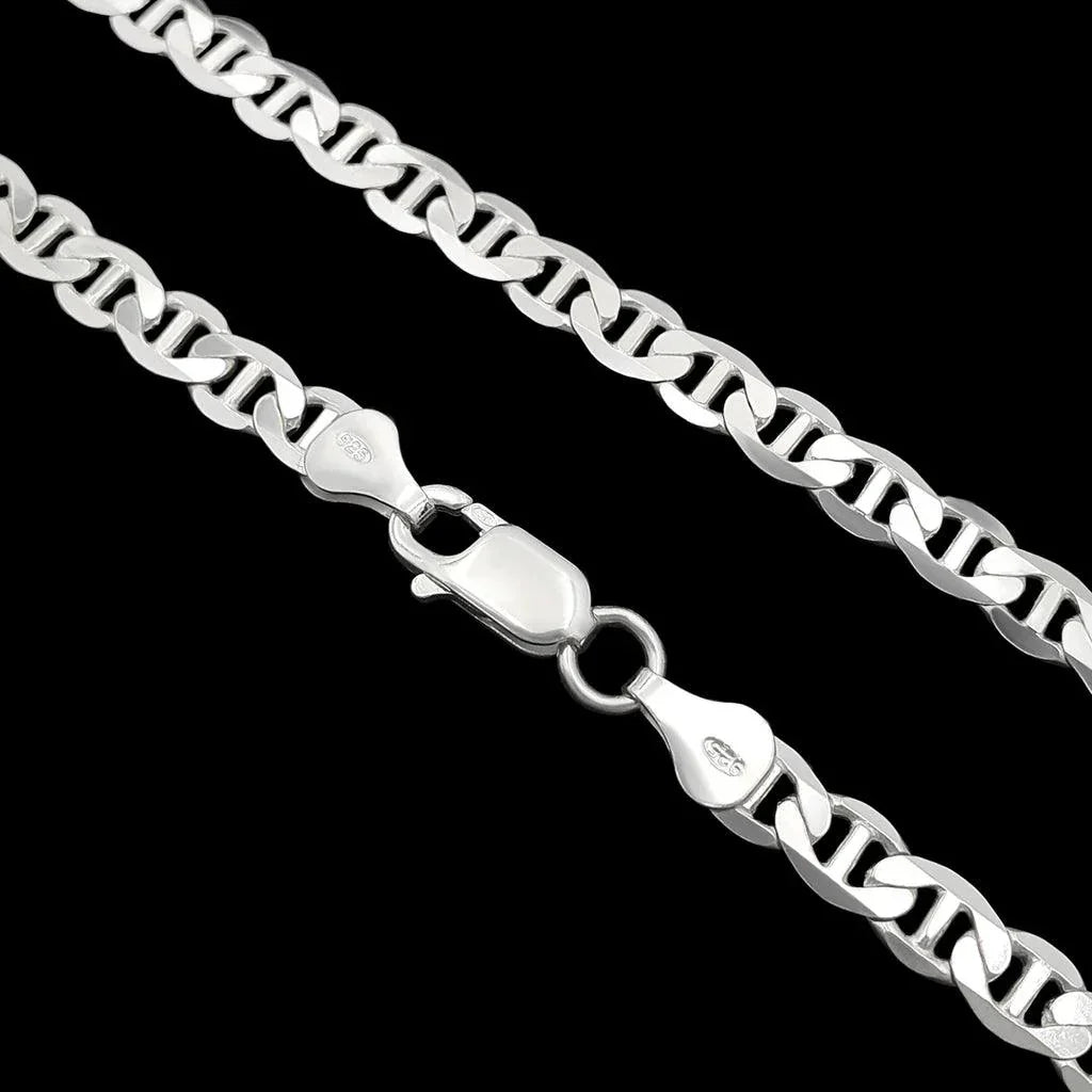 CORRENTE MARINER 6mm - 70cm - Prata 925