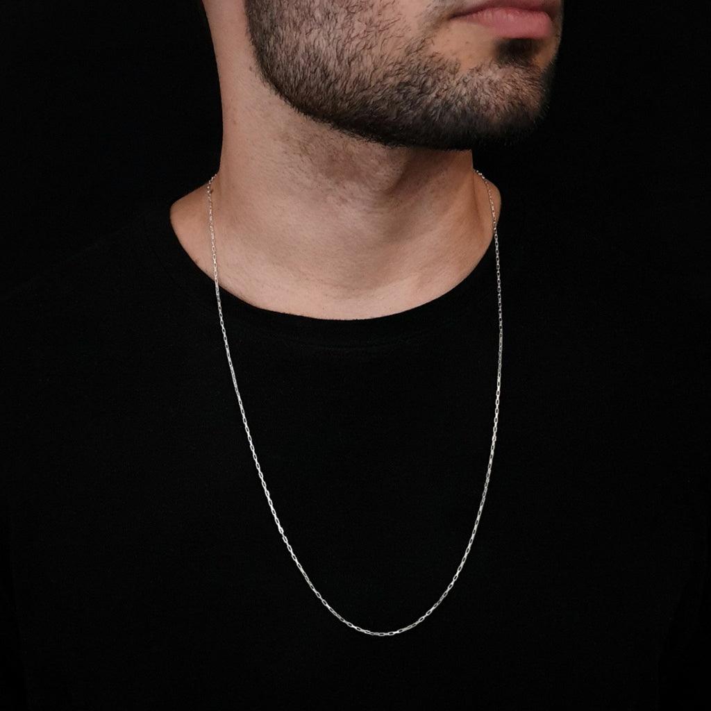 CORRENTE TIJOLINHO (1mm) - 70cm - Prata 925