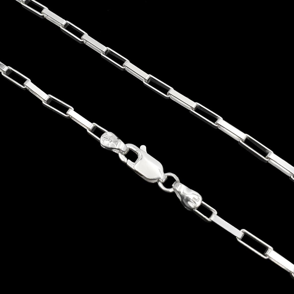 Corrente Tijolinho 2mm- 70cm - 10 gramas - Prata 925