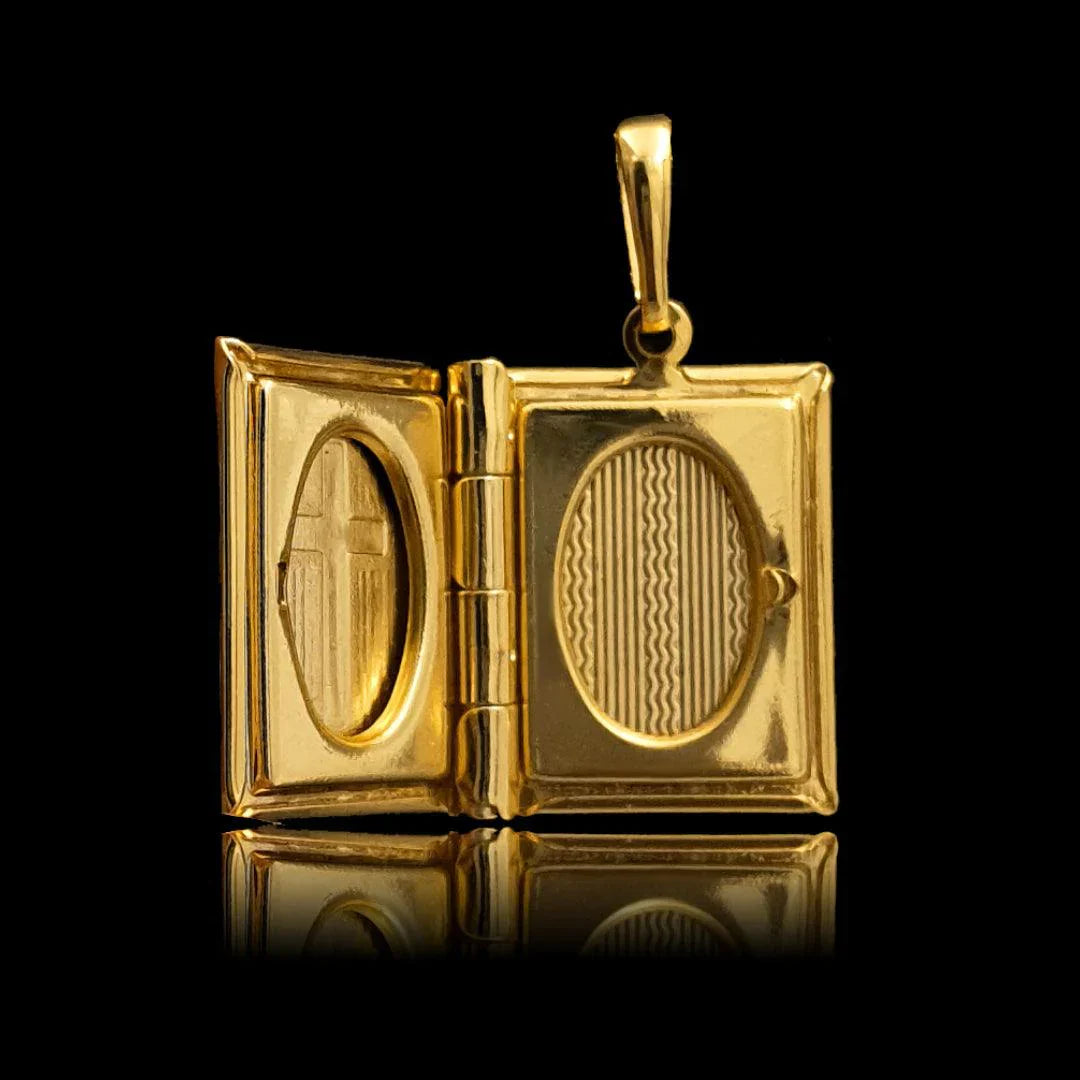 Pingente Porta Retrato Banhado a Ouro 18k