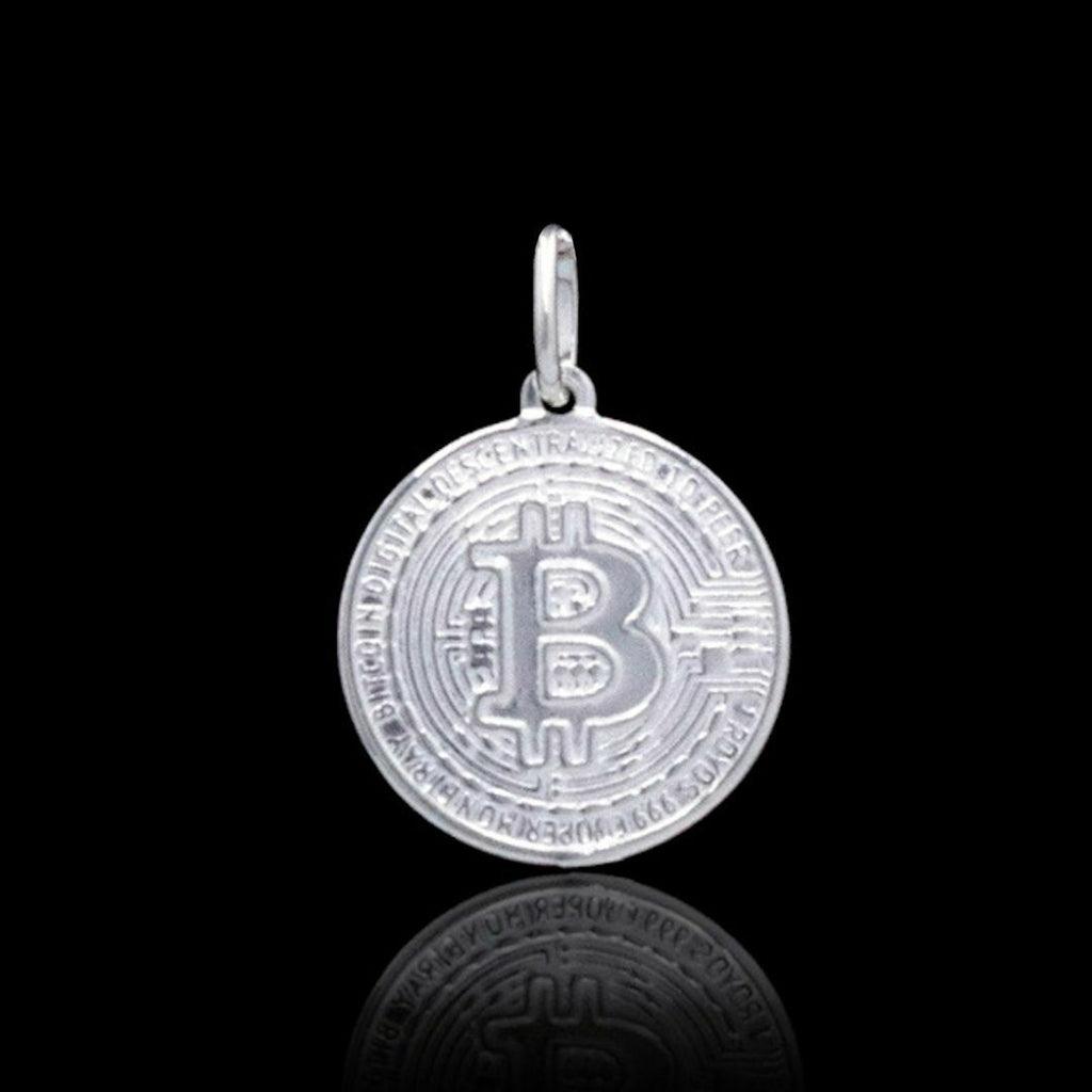 PINGENTE BITCOIN - 2cmX2cm - Prata 925