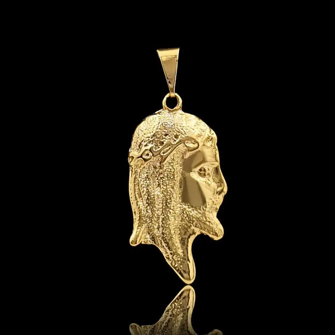 Pingente Face de Cristo Banhado a Ouro 18k