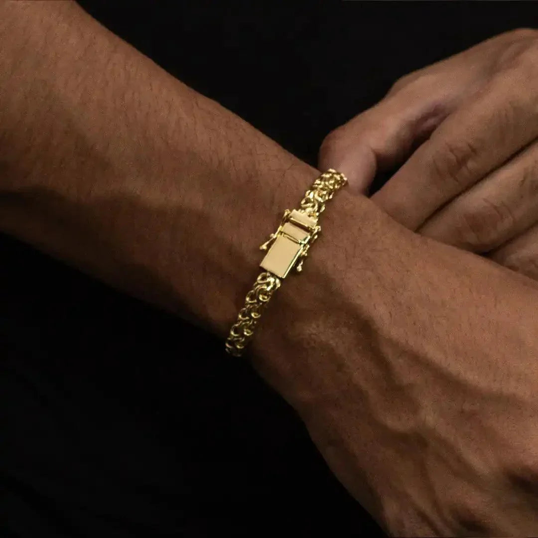 Pulseira Carioca 8mm Banhado a Ouro 18k