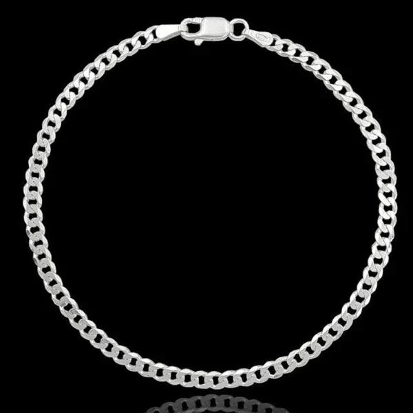 Pulseira Grumet Escama 3mm Prata 925