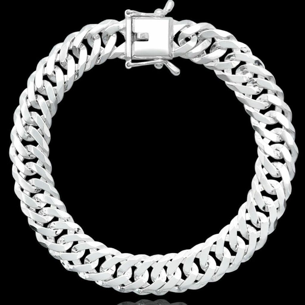 Pulseira Grumet Dupla Fecho Gaveta 10mm Prata 925