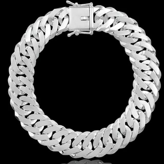 Pulseira Grumet Dupla 13mm - Prata 925