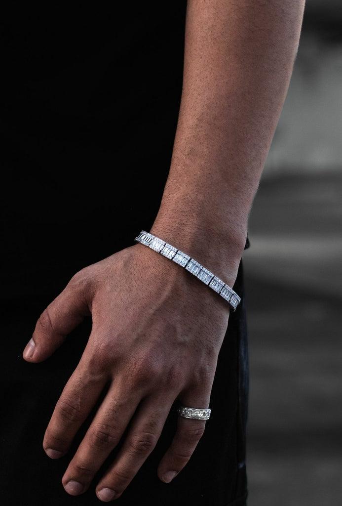 PULSEIRA RIVIERA SQUAD (8mm)- 20,5 centímetros - 32g - Zircônias 5A -Prata 925